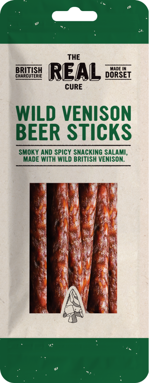 THE REAL CURE Smoked Wild Venison Beer Sticks 70g