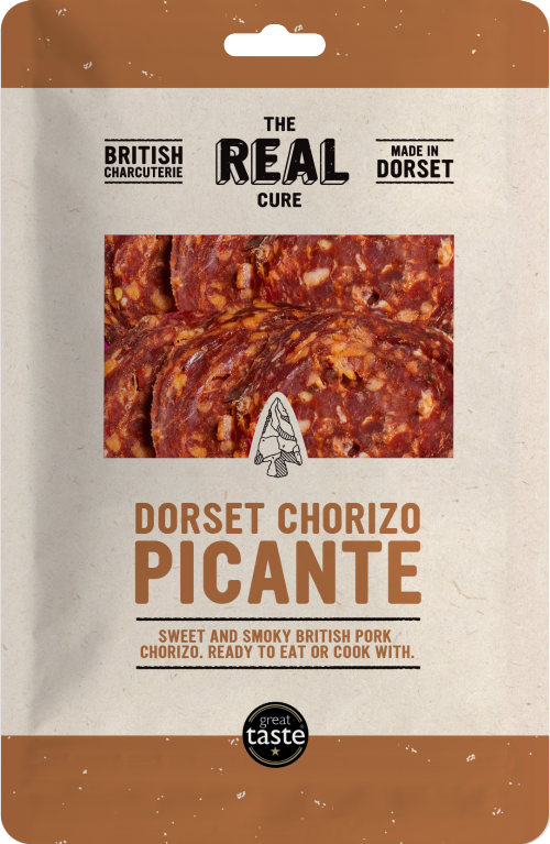 THE REAL CURE Dorset Chorizo Picante Salami - Sliced 55g