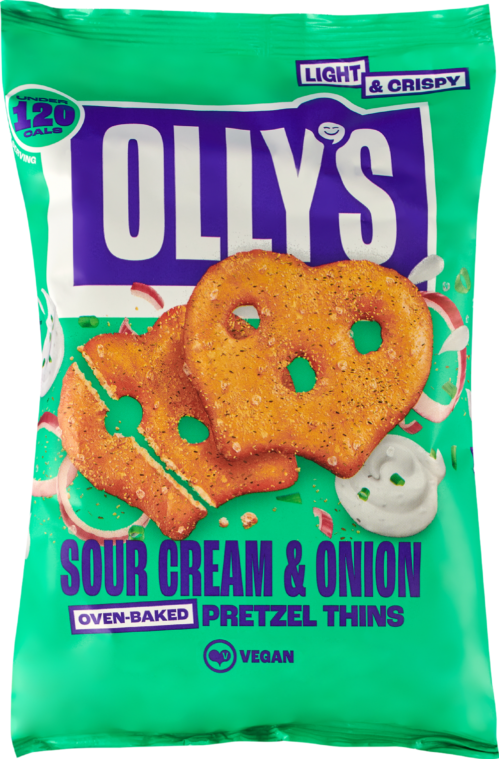 OLLY'S Pretzel Thins - Sour Cream & Onion 140g