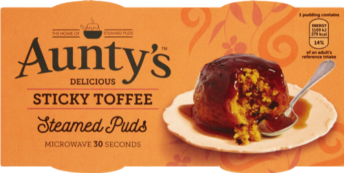 AUNTY'S Sticky Toffee Steamed Puds (2x95g)