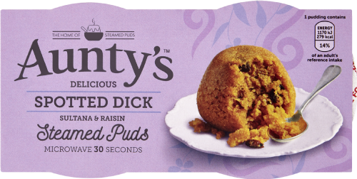 AUNTY'S Spotted Dick Steamed Puds (2x95g)