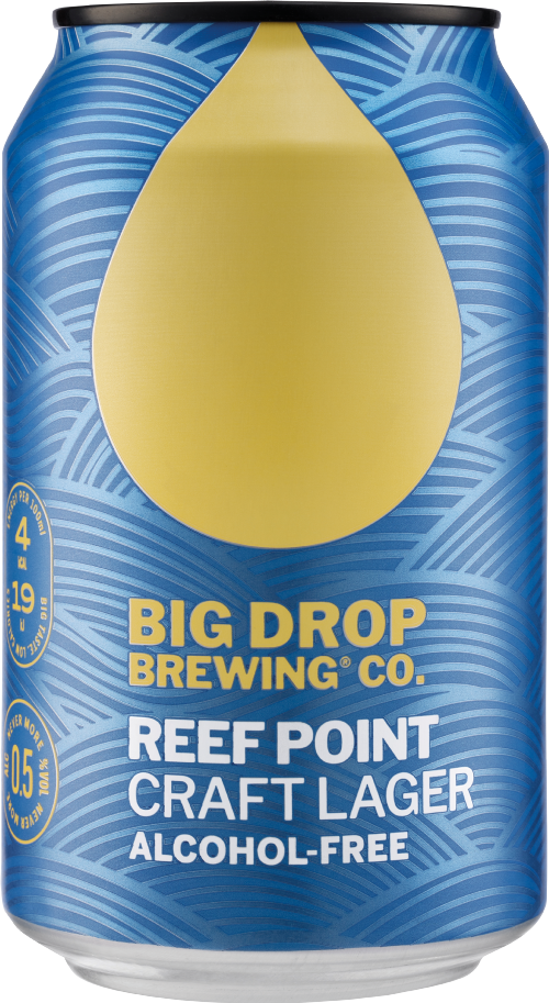 BIG DROP BREWING CO. Reef Point Lager 0.5% ABV 330ml