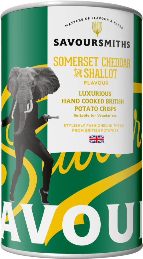 SAVOURSMITHS Somerset Cheddar & Shallot Crisps - Tin 100g