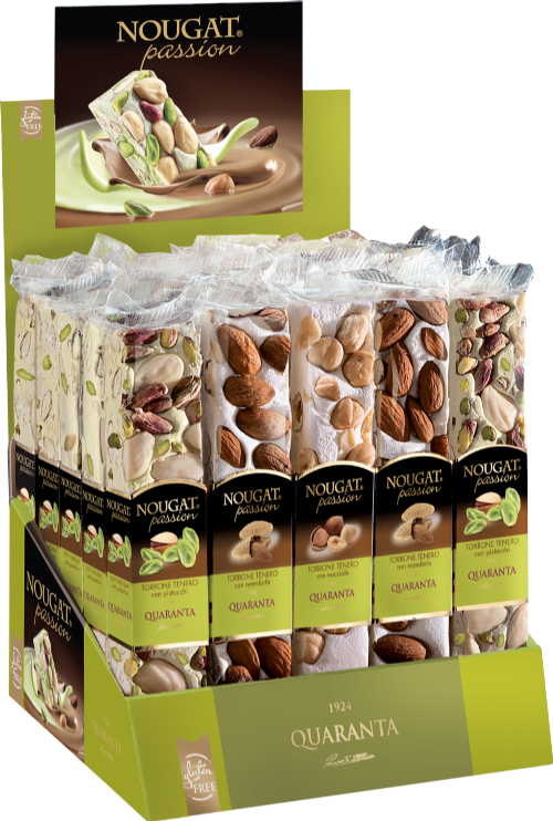 QUARANTA Soft Nougat Bars - Nut Selection 100g