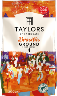 TAYLORS OF HARROGATE Brasilia Ground Roast Coffee 200g