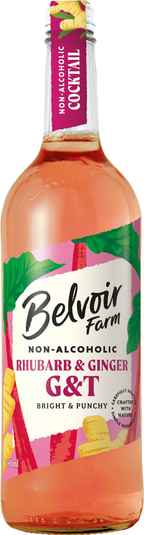 BELVOIR Non-Alcoholic Rhubarb & Ginger G&T 75cl