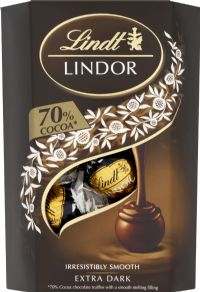 LINDT Lindor 70% Extra Dark Cornet 200g