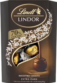 LINDT Lindor 70% Extra Dark Cornet 200g