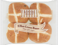 BAKERY SELECT 4 Hot Cross Buns 275g