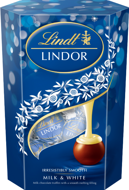 LINDT Lindor Milk & White Cornet 200g