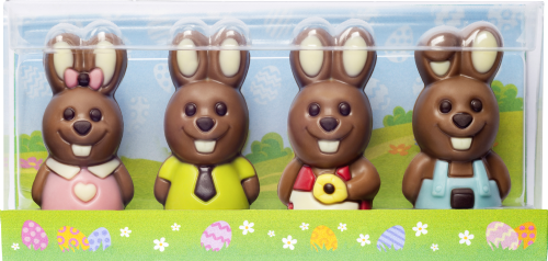WEIBLER Chocolate Bunny Figures - 4 pieces 40g