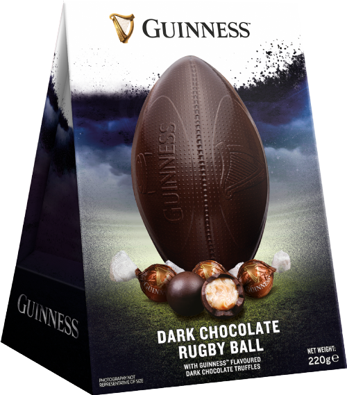 GUINNESS Dark Chocolate Rugby Ball with Truffles 220g