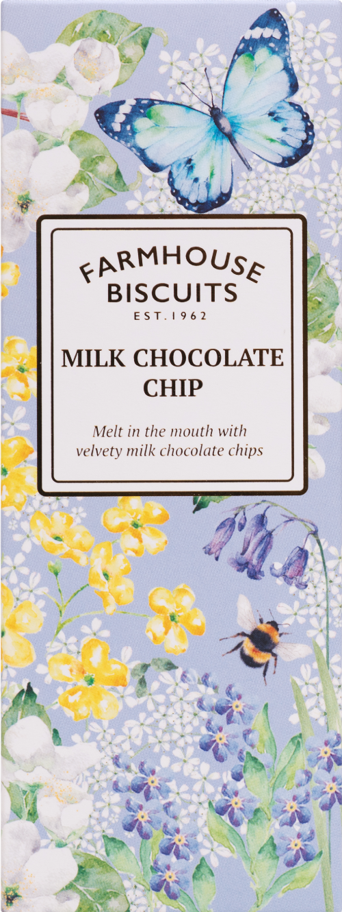 FARMHOUSE Milk Choc Chip Biscuits/English Garden Carton 150g