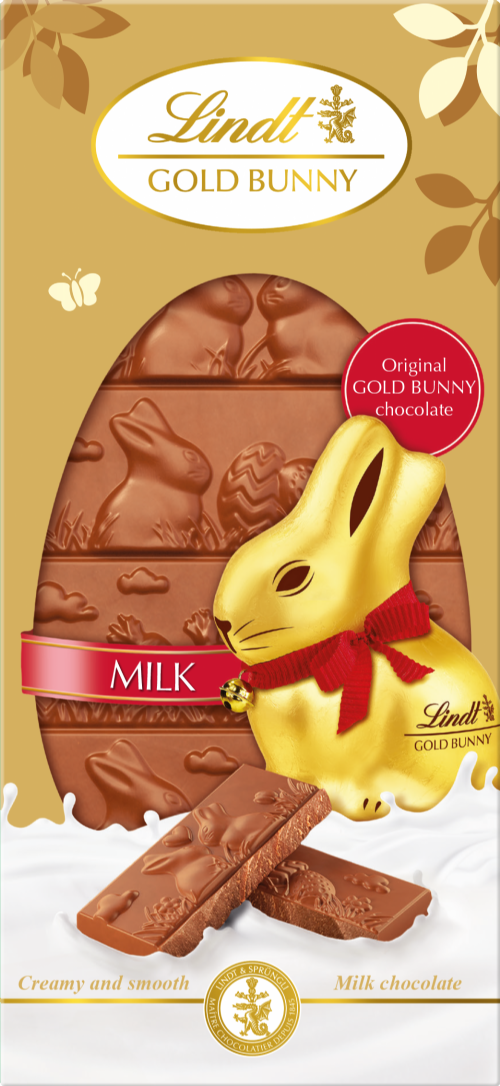 LINDT Gold Bunny Milk Chocolate Bar 120g