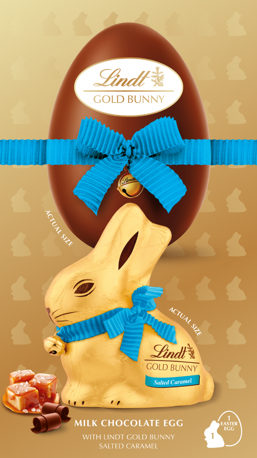Lindt Gold Bunny Egg - Milk Chocolate / Salted Caramel 195g