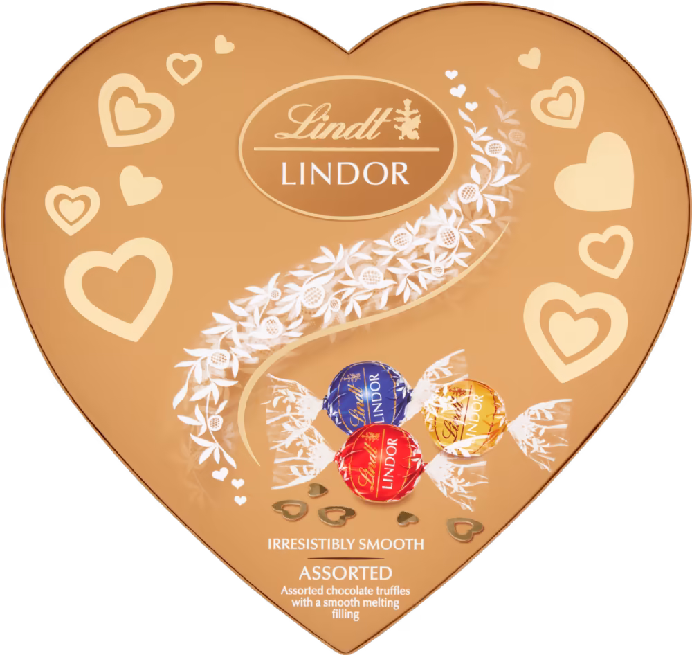 LINDT Lindor Heart Box - Assorted 200g