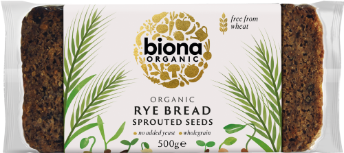 BIONA Organic Rye Bread with Sprouted Seeds 500g
