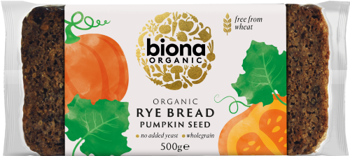 BIONA Organic Rye & Pumpkin Seed Bread 500g