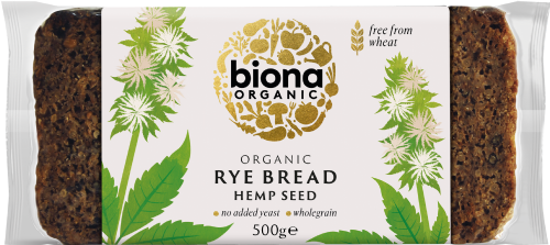 BIONA Organic Rye & Hemp Seed Bread 500g