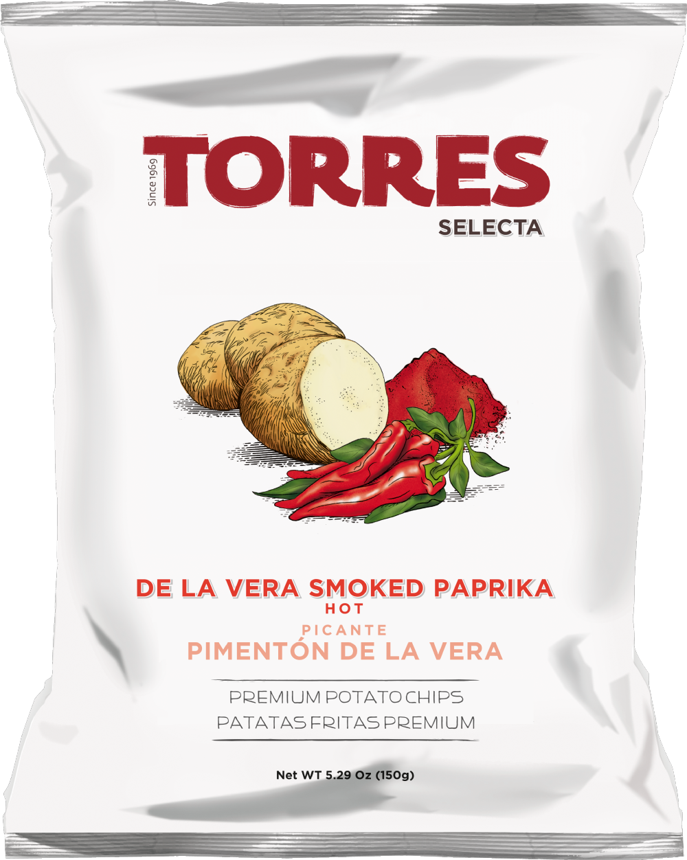 Torres De La Vera Paprika Hot Premium Potato Chips 150g