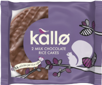 KALLO Milk Chocolate Topped Rice Cakes Twin Pack 33g