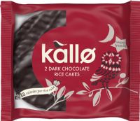 KALLO Dark Chocolate Topped Rice Cakes Twin Pack 33g