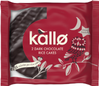 KALLO Dark Chocolate Topped Rice Cakes Twin Pack 33g