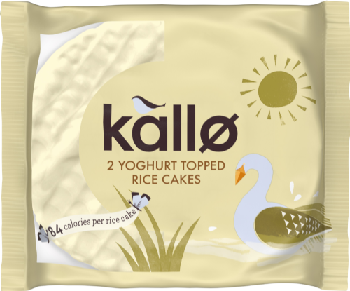 KALLO Yoghurt Topped Rice Cakes Twin Pack 33g
