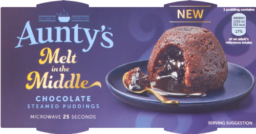AUNTY'S Melt In The Middle Chocolate Puds (2x100g)