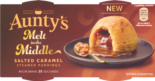 AUNTY'S Melt In The Middle Salted Caramel Puds (2x100g)