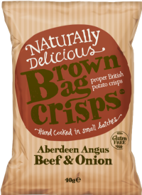 BROWN BAG CRISPS Aberdeen Angus Beef & Onion 40g