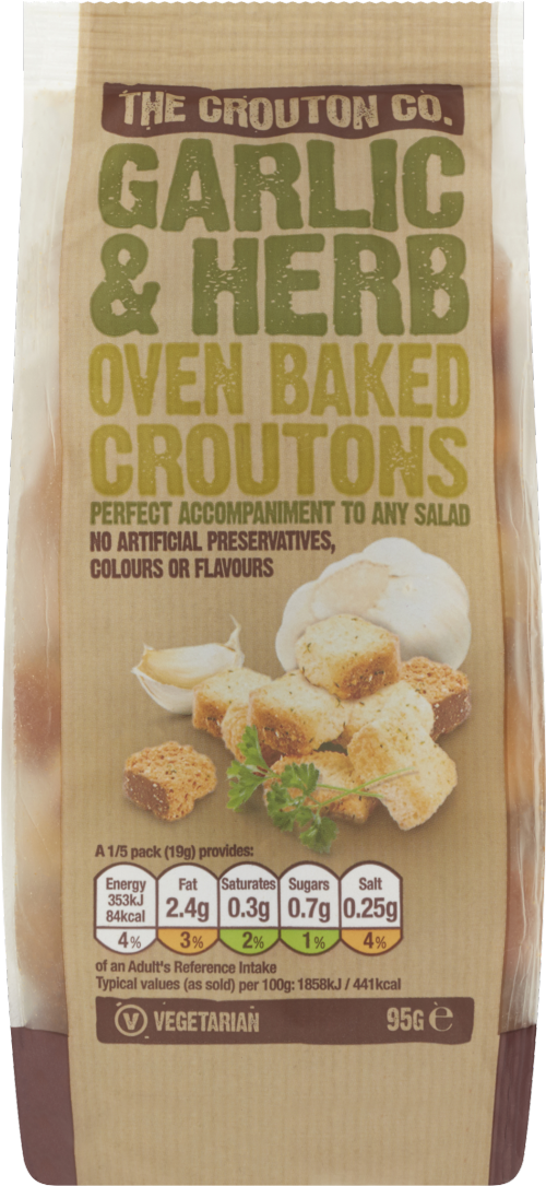 THE CROUTON CO. Garlic & Herb Oven Baked Croutons 95g
