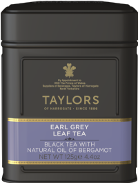 TAYLORS OF HARROGATE Earl Grey Leaf Tea - Caddy 125g