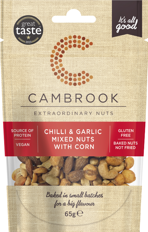 CAMBROOK Chilli & Garlic Mixed Nuts with Corn 65g