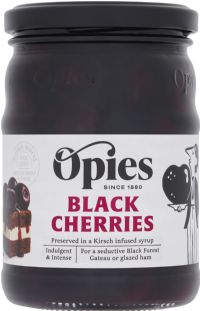 OPIES Black Cherries with Kirsch 370g