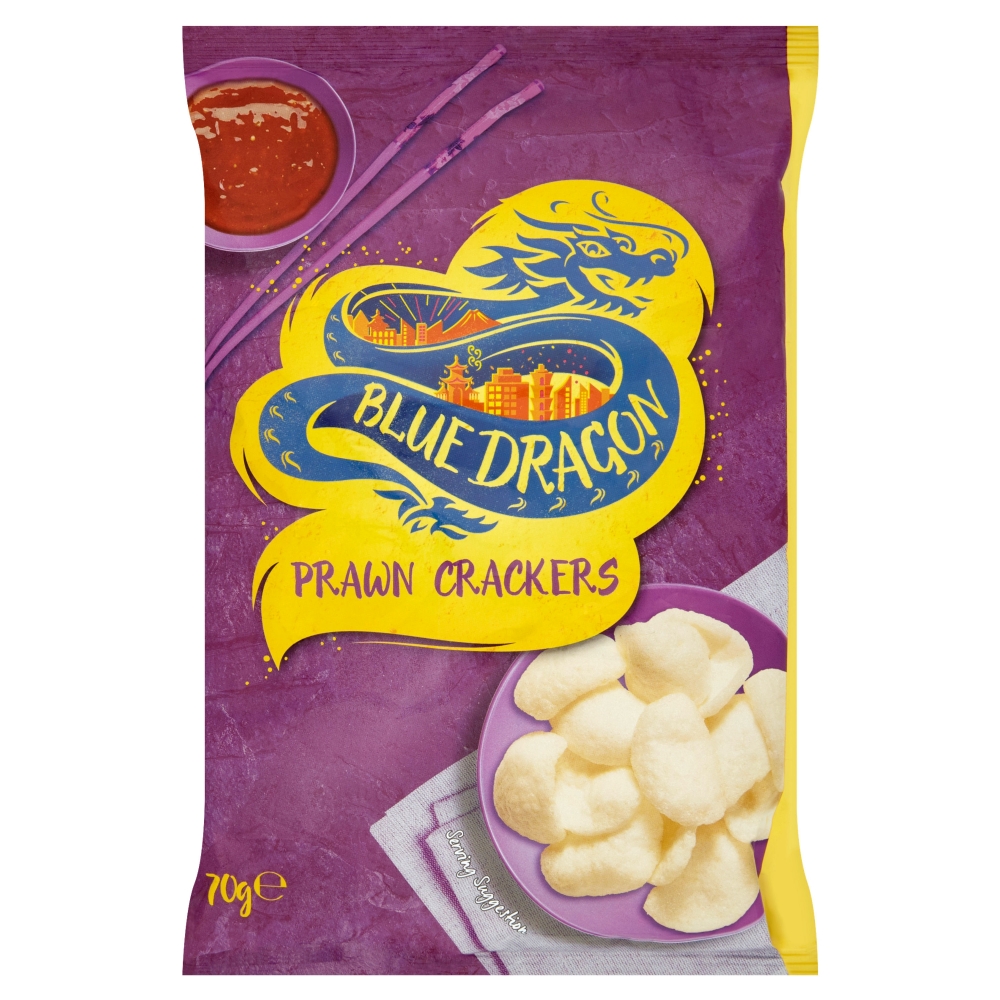 Holleys Fine Foods  BLUE DRAGON Prawn Crackers - Bag 70g