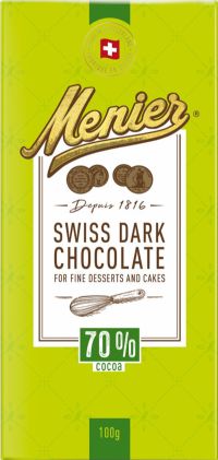 MENIER Swiss Dark Chocolate for Fine Desserts and Cakes 100g