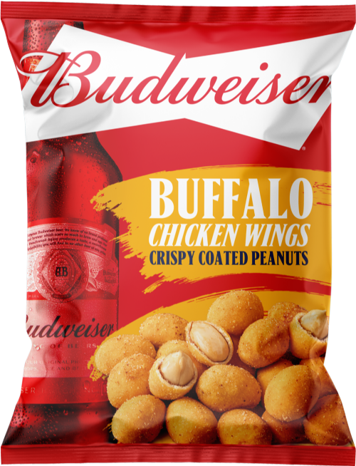 BUDWEISER Buffalo Chicken Wings Crispy Coated Peanuts 150g