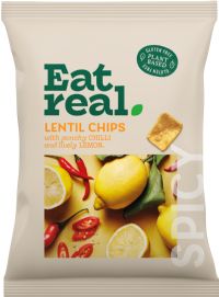 EAT REAL Lentil Chips - Punchy Chilli & Lively Lemon 95g