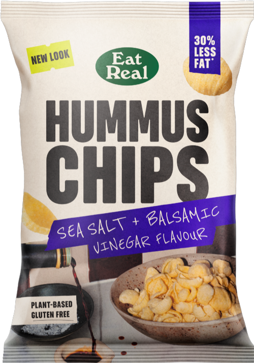 EAT REAL Hummus Chips - Sea Salt & Balsamic Vinegar 110g