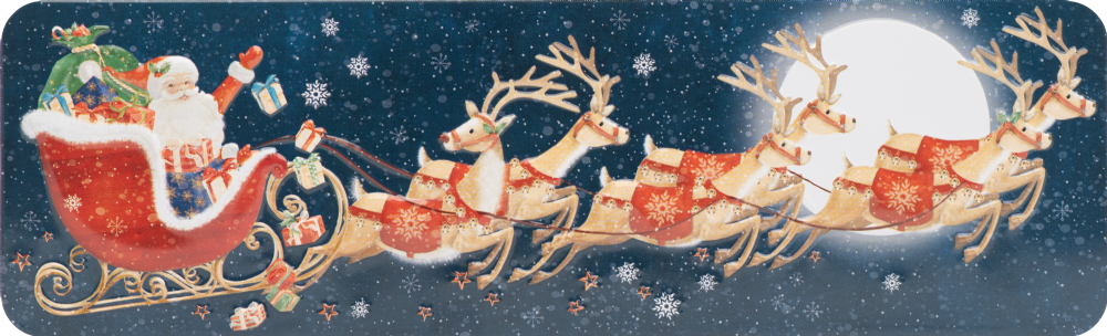 FARMHOUSE BISCUITS Milk Chocolate Chip Biscuits in Christmas Flying Santa Tin 225g