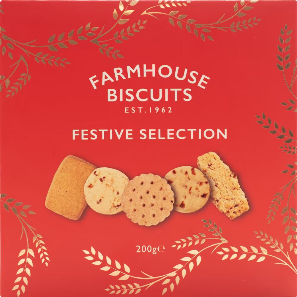 FARMHOUSE BISCUITS Red Festive Selection Box 200g