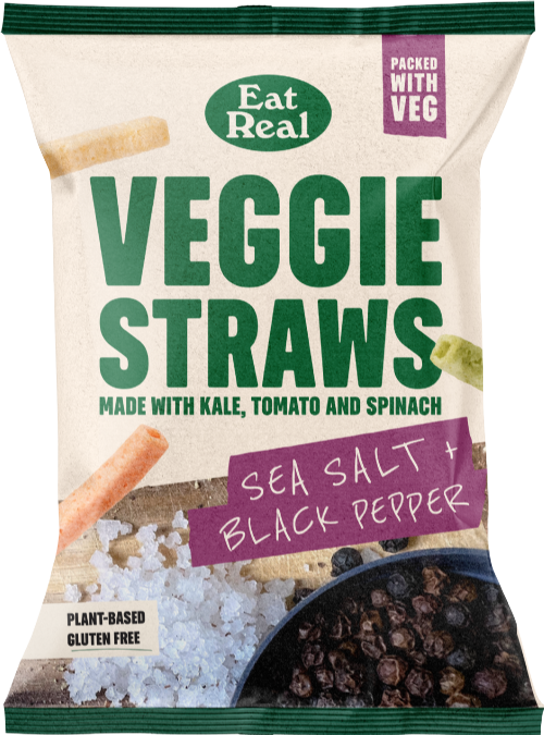 EAT REAL Veggie Straws - Sea Salt Black Pepper 110g
