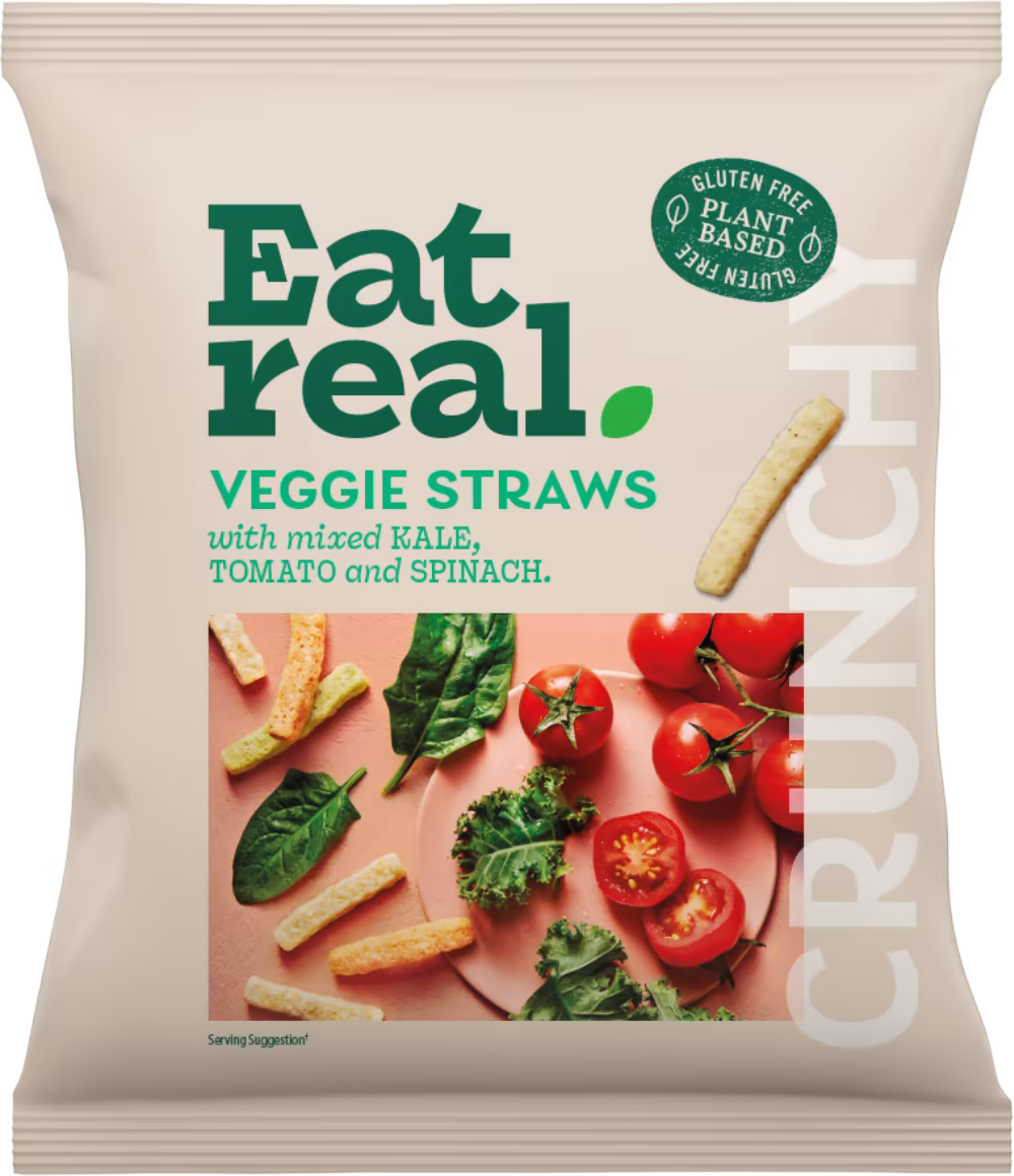 EAT REAL Veggie Straws - Mixed Kale, Tomato & Spinach 45g
