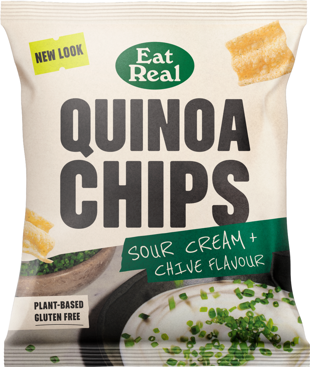 Holleys Fine Foods EAT REAL Quinoa Chips Sour Cream & Chive 20g