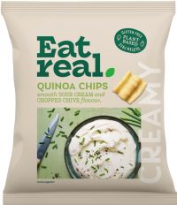 EAT REAL Quinoa Chips - Smooth Sour Cream & Chopped Chive Flavour 40g
