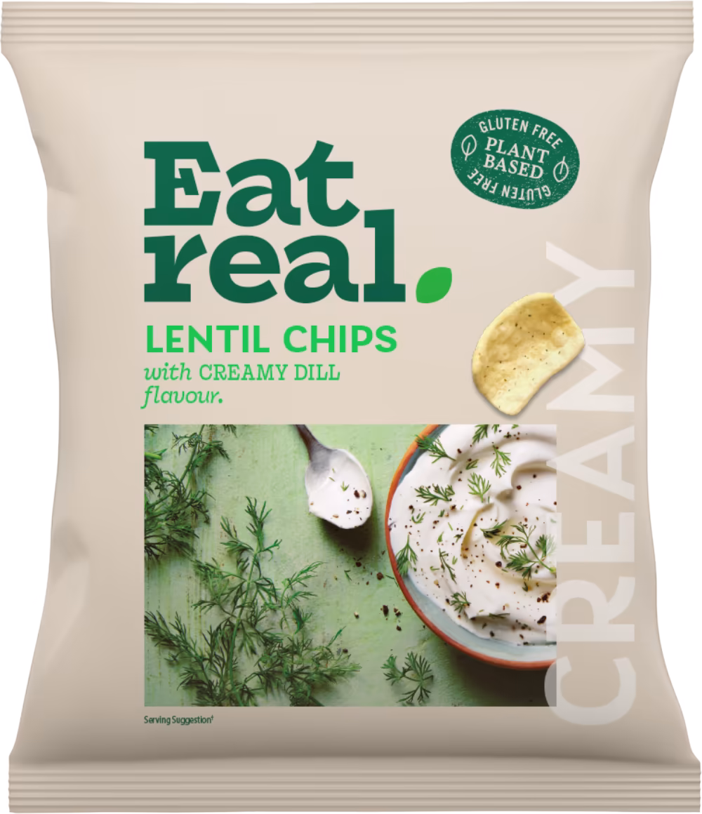 EAT REAL Lentil Chips - Creamy Dill Flavour 40g