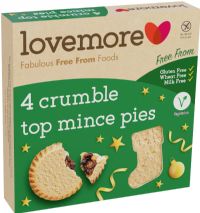 LOVEMORE 4 Crumble Top Mince Pies 230g