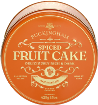 BUCKINGHAM Spiced Fruit Cake in Orange Vintage Gift Tin 425g