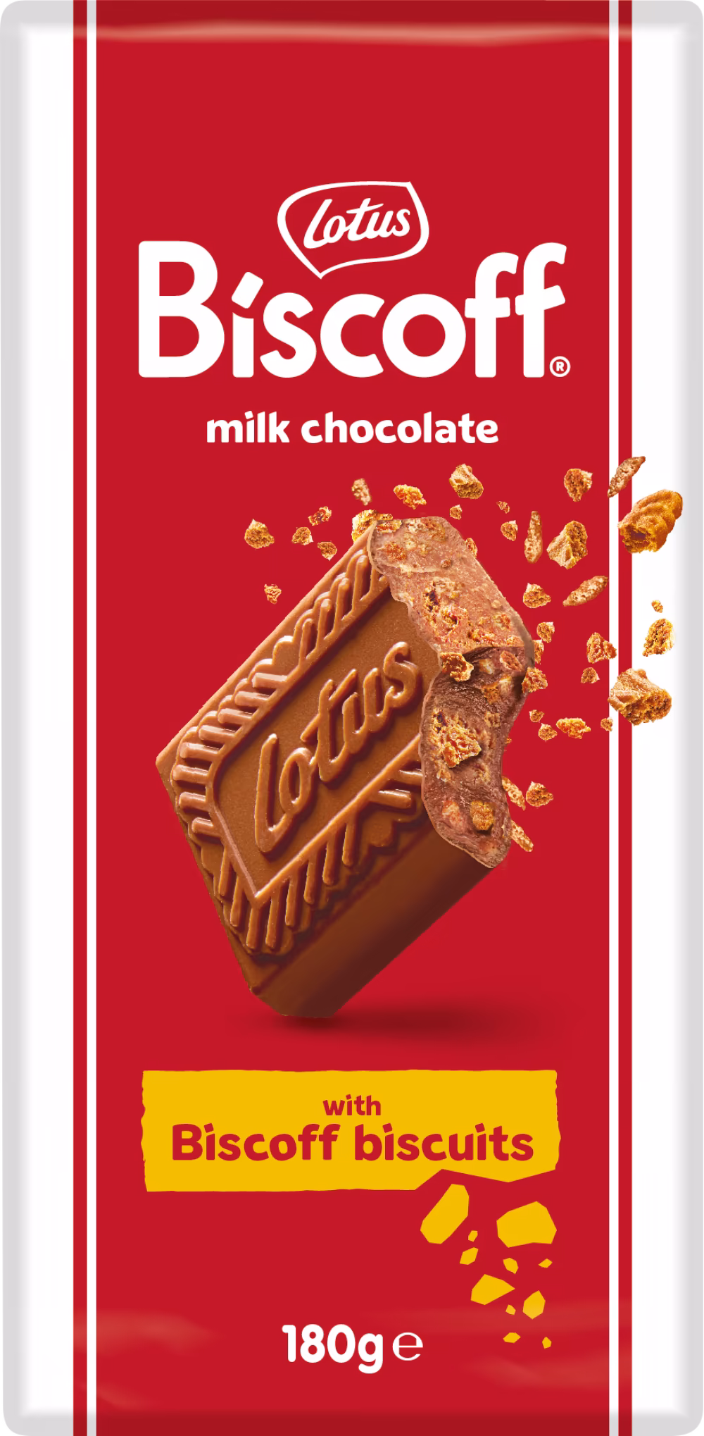 LOTUS Milk Chocolate with Biscoff Biscuits 180g